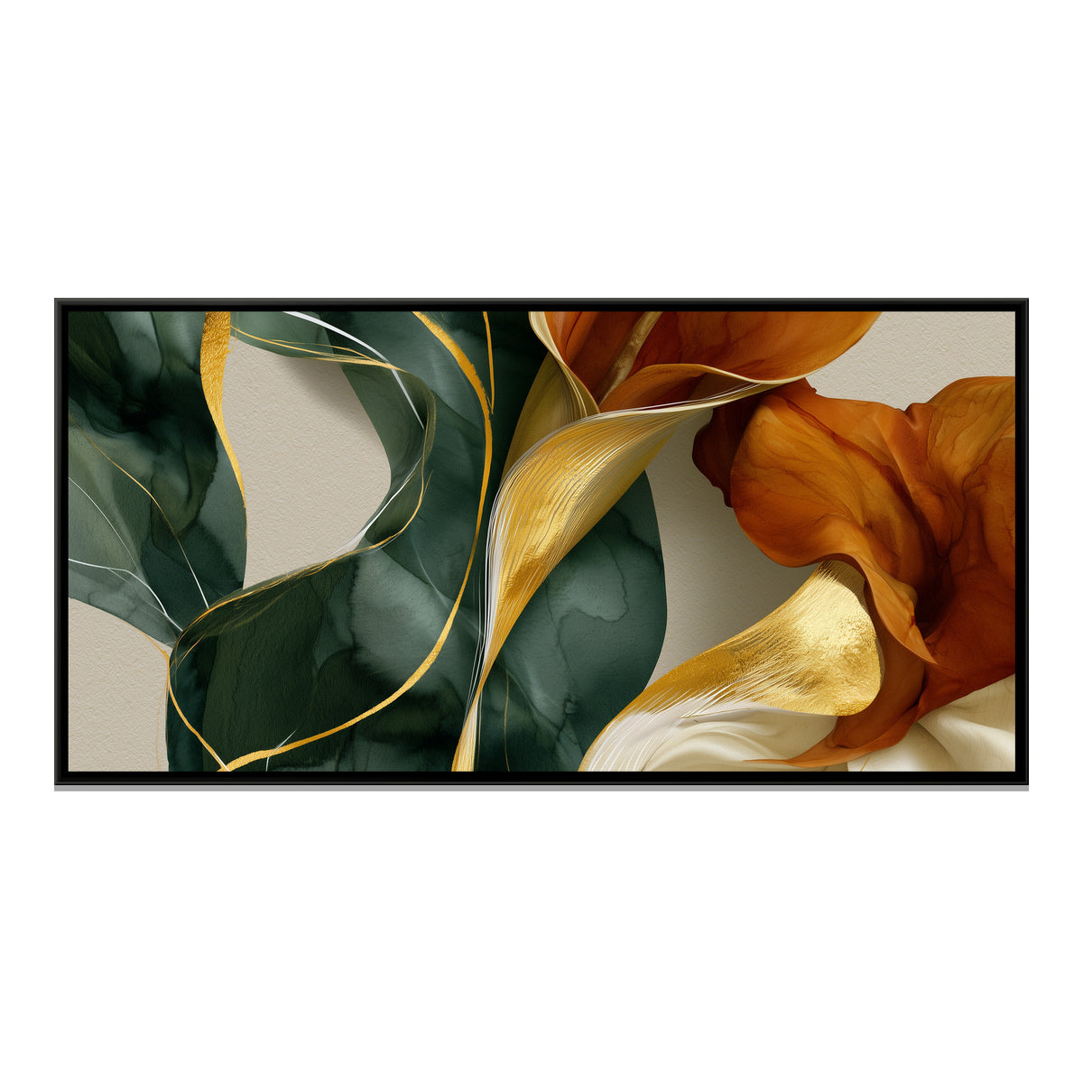 Abstract Lilies — framed canvas print, front view