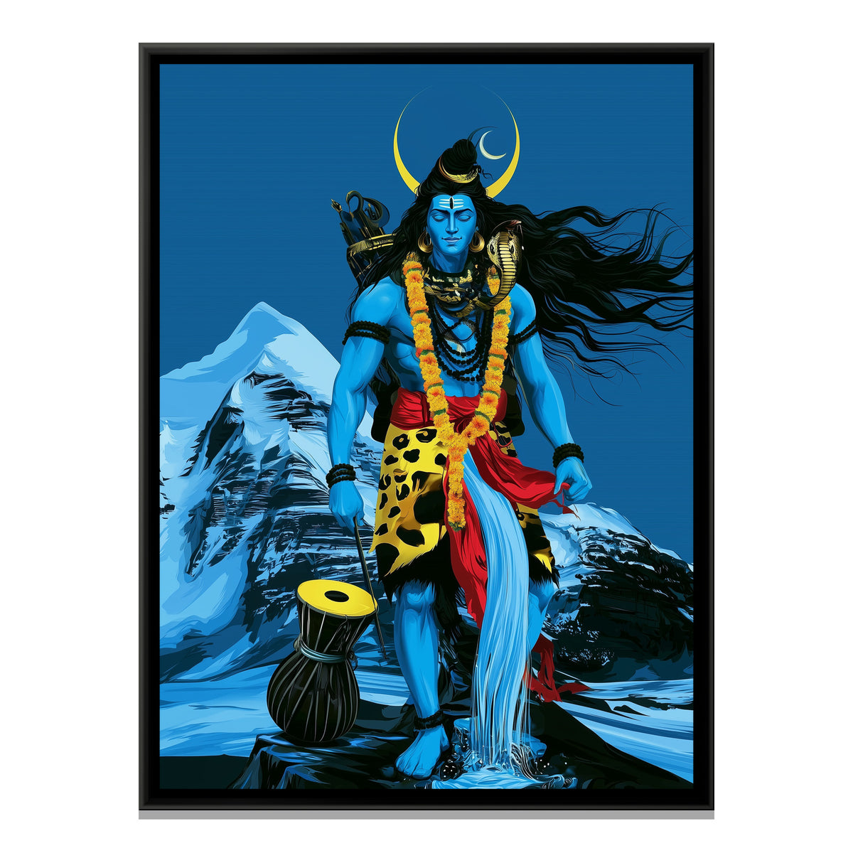 Mahadev — framed canvas print, front view