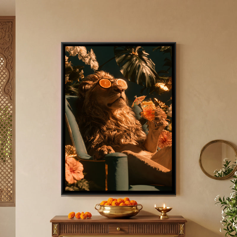 Lion with Cocktail