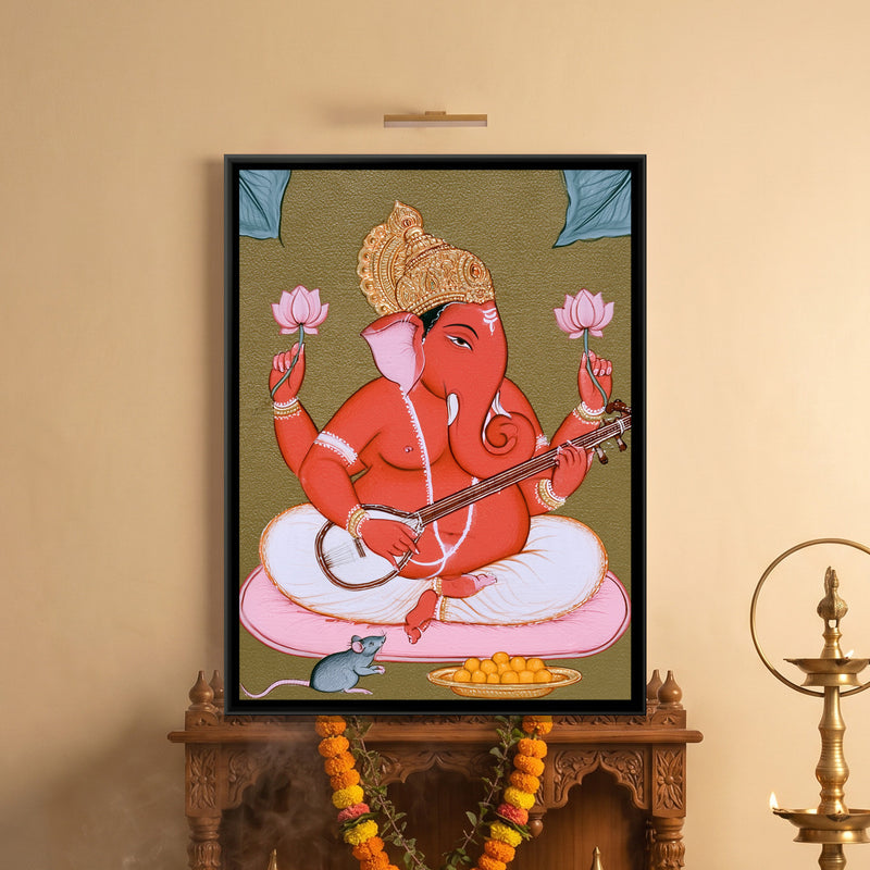 Shri Ganesh Playing Veena