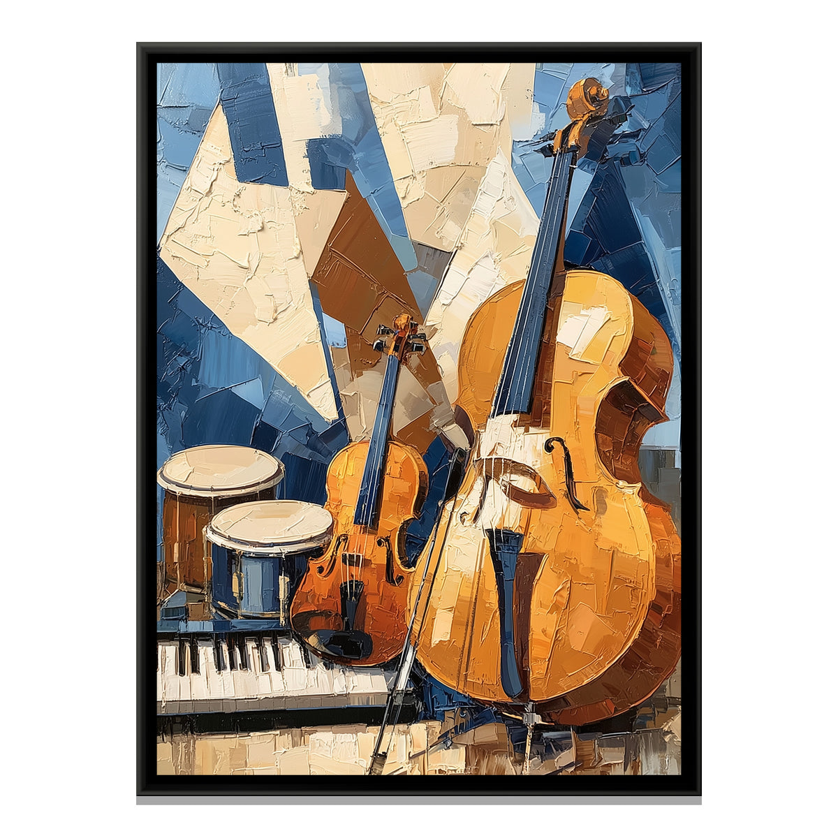Musical Instruments — framed canvas print, front view