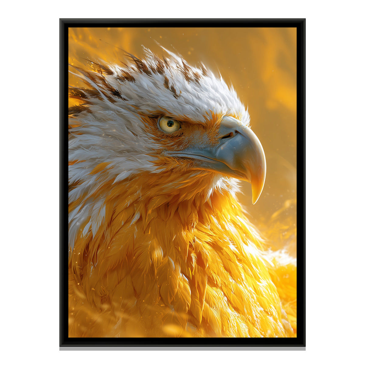Eagle Head — framed canvas print, front view