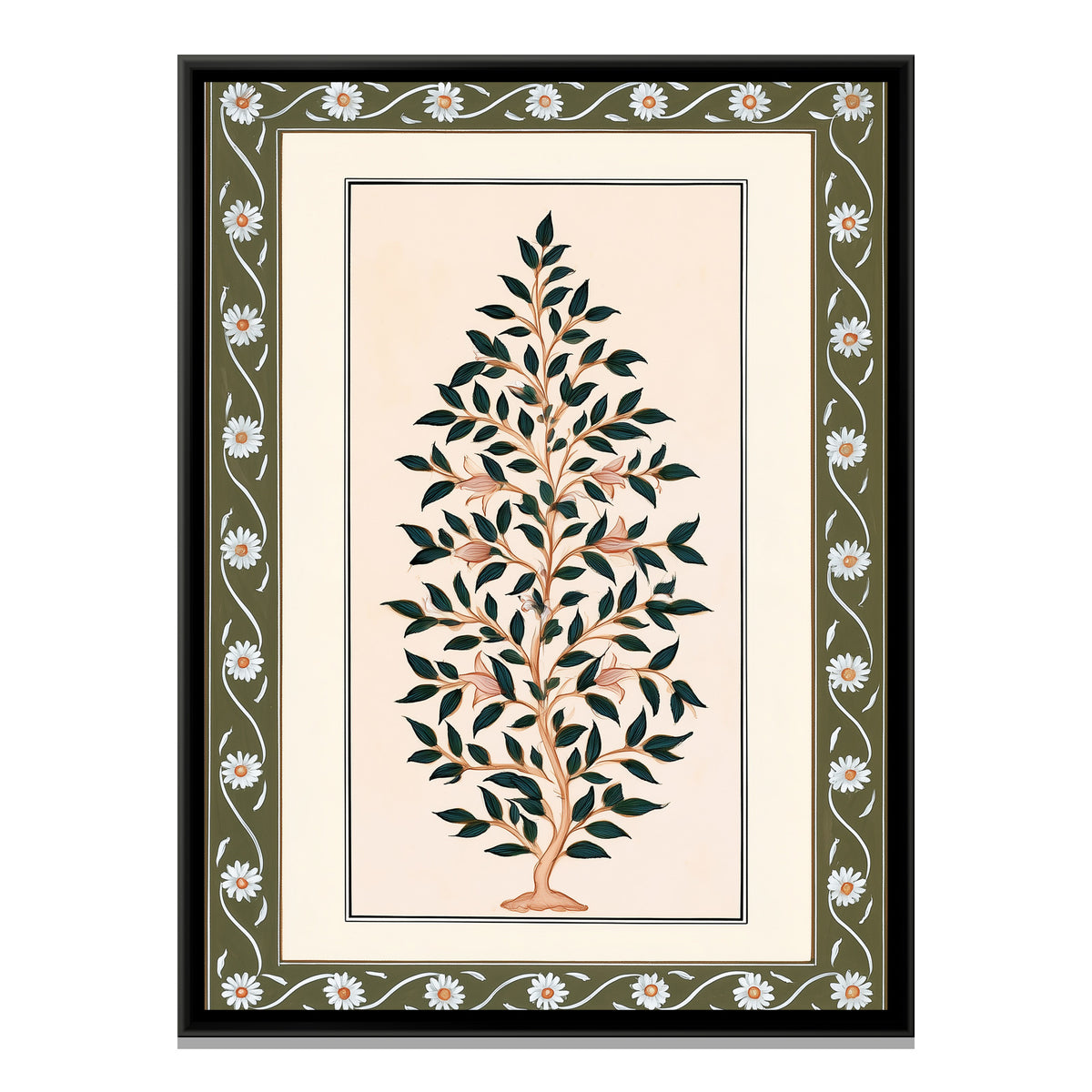 Mughal Tree — framed canvas print, front view