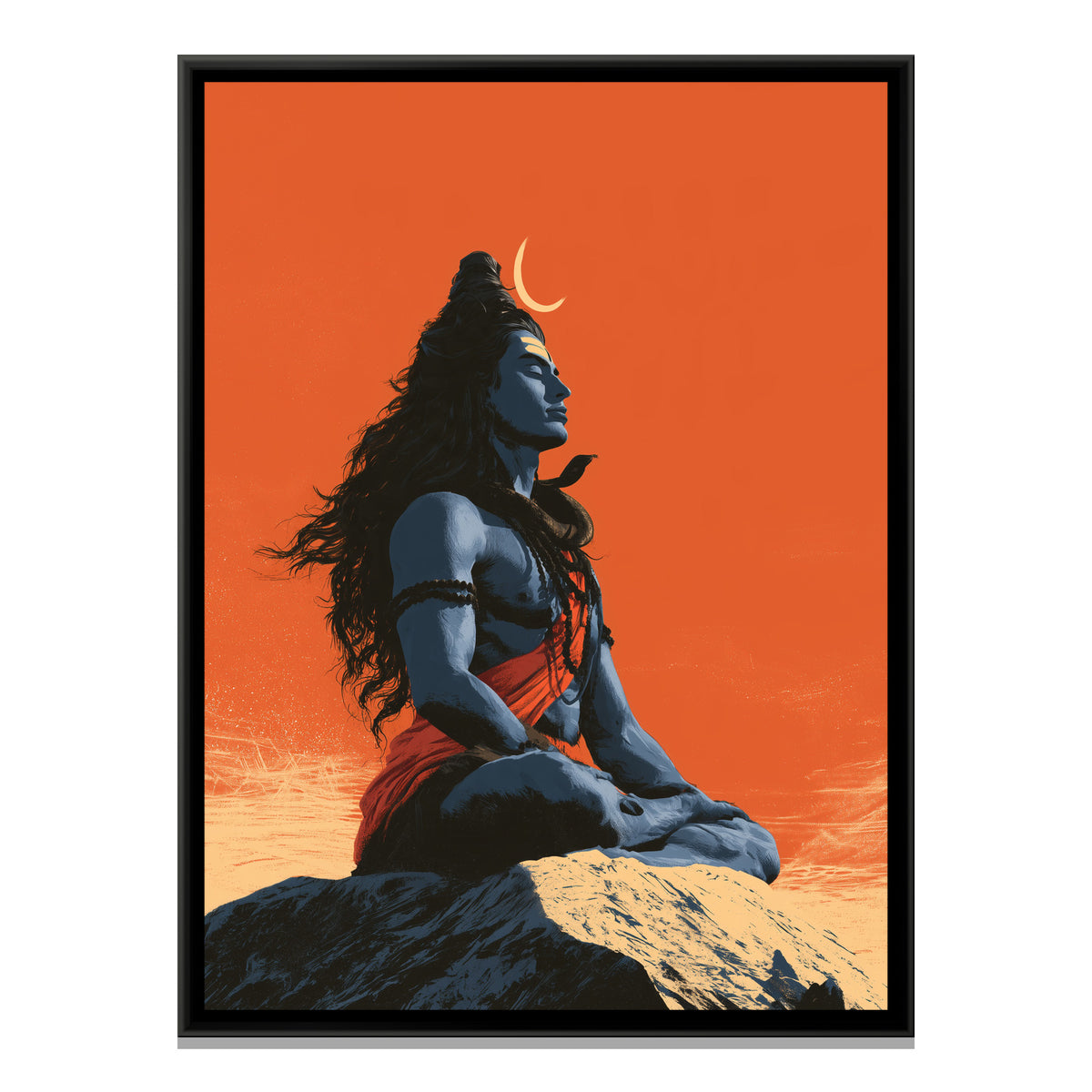 Mahadev — framed canvas print, front view