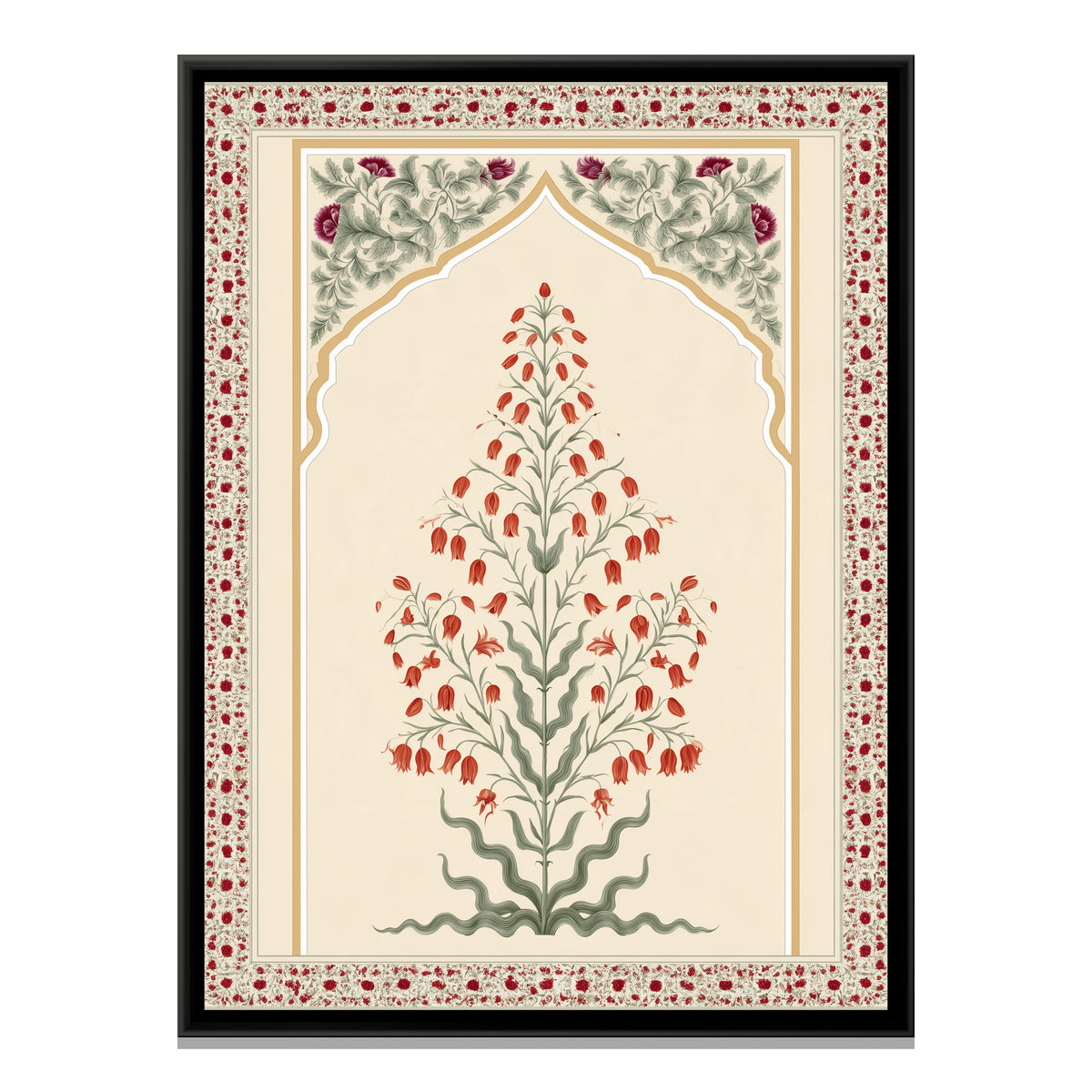 Mughal Lily — framed canvas print, front view