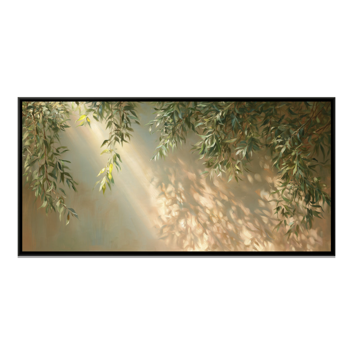 Willow Leaves — framed canvas print, front view