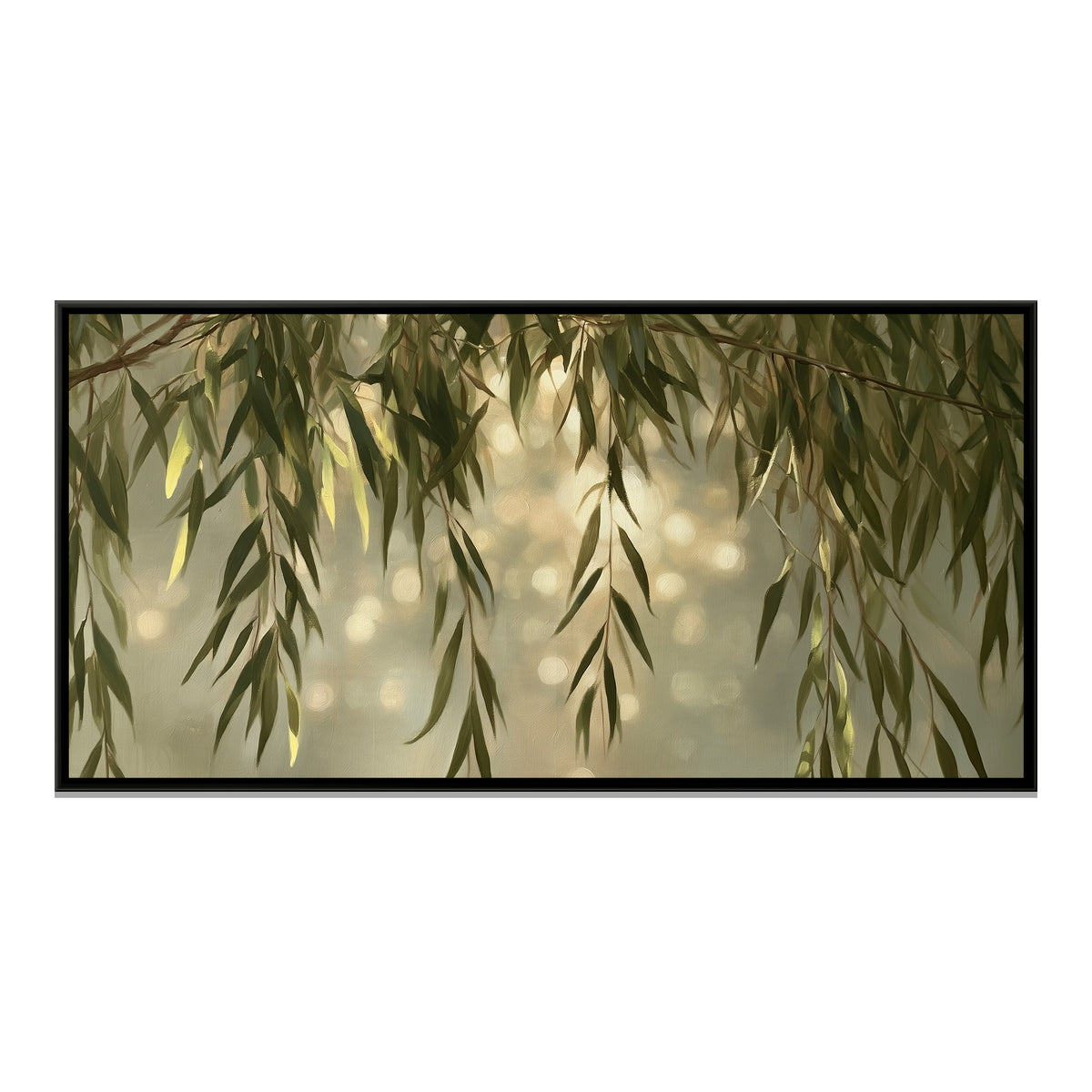 Willow Leaves — framed canvas print, front view