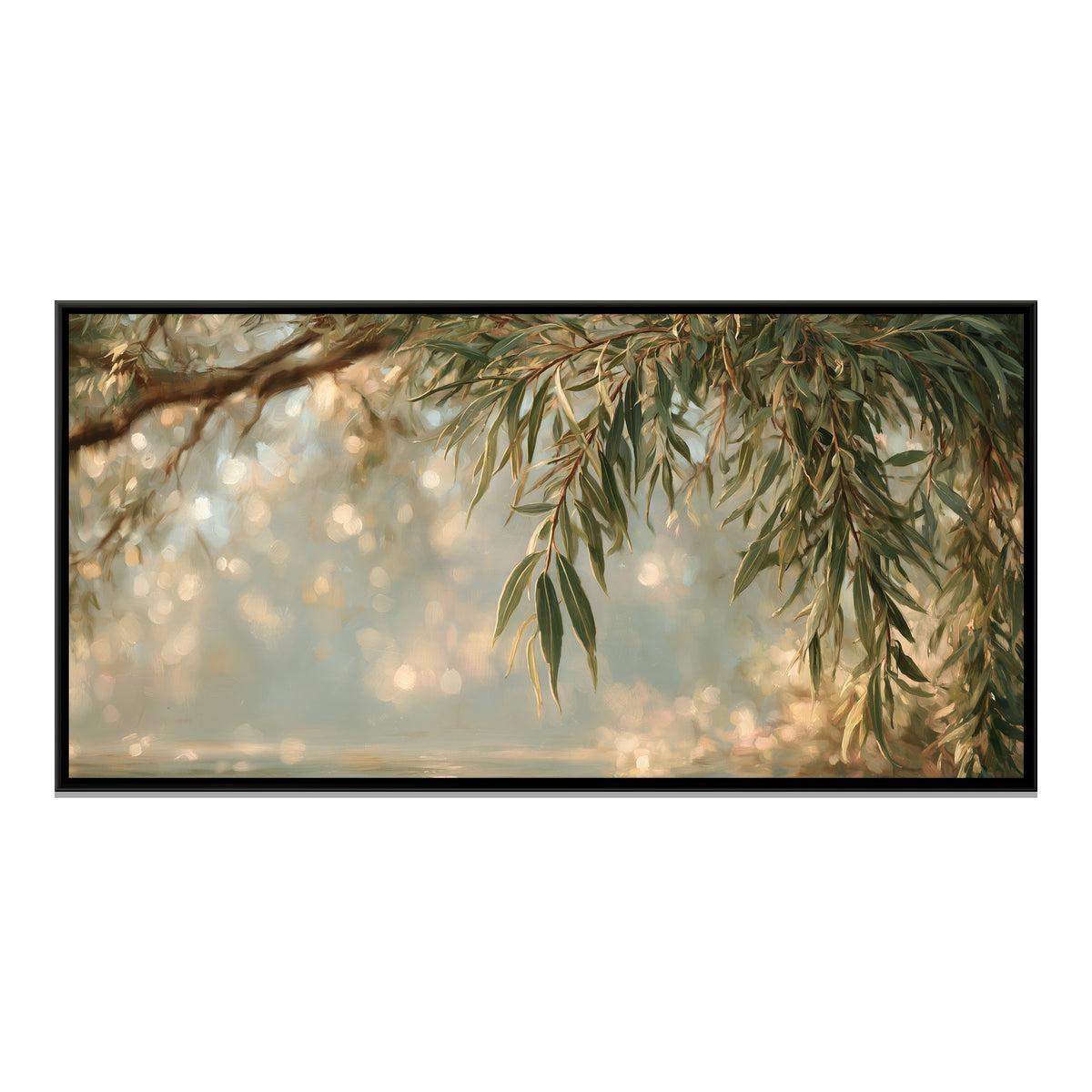 Willow Leaves — framed canvas print, front view