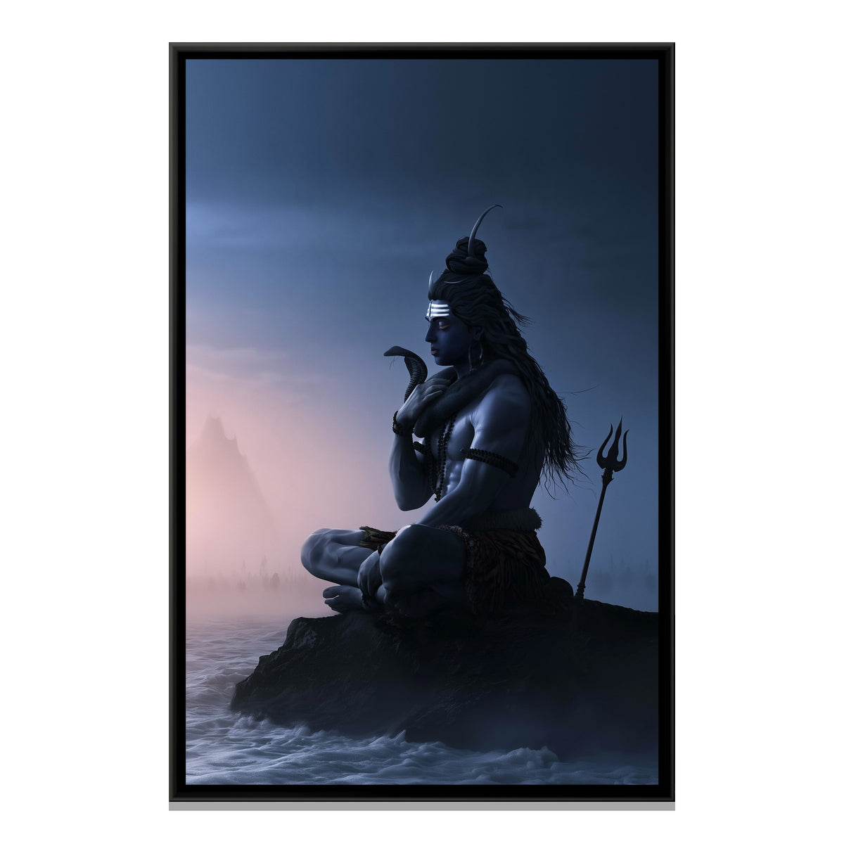 Neelkanth Mahadev — framed canvas print, front view