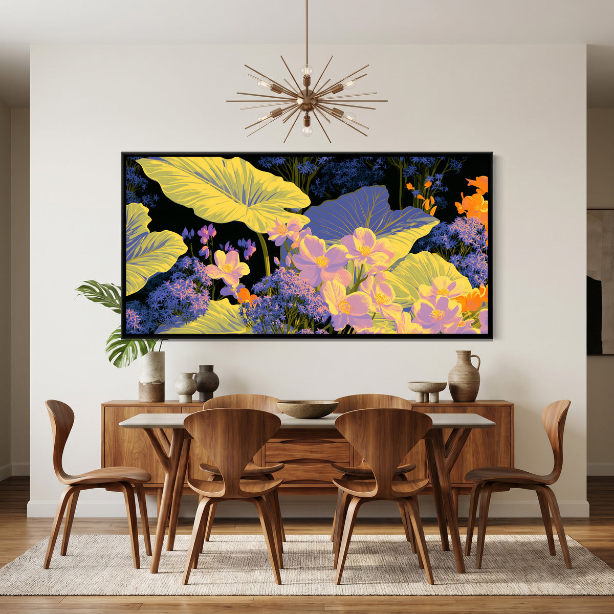 Tropical Jungle — canvas art shown in a styled room