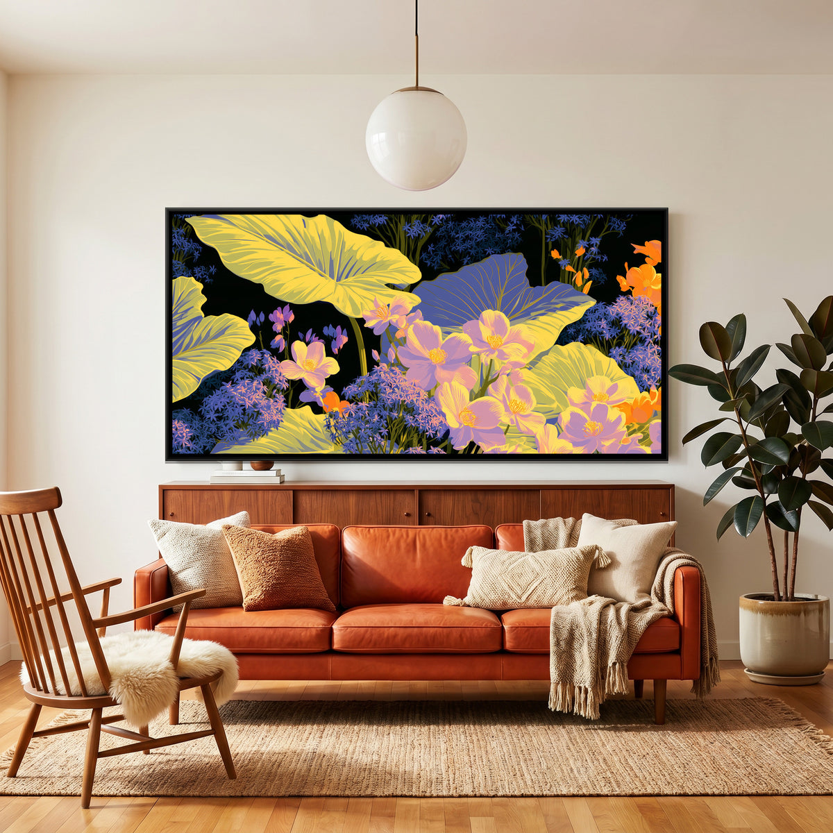 Tropical Jungle — canvas art shown in a second room setting