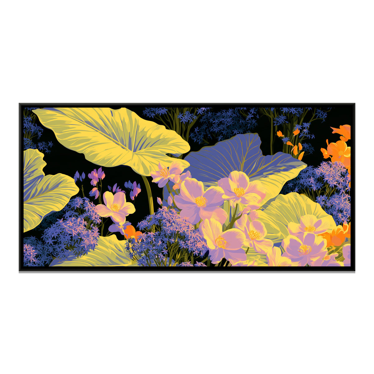Tropical Jungle — framed canvas print, front view