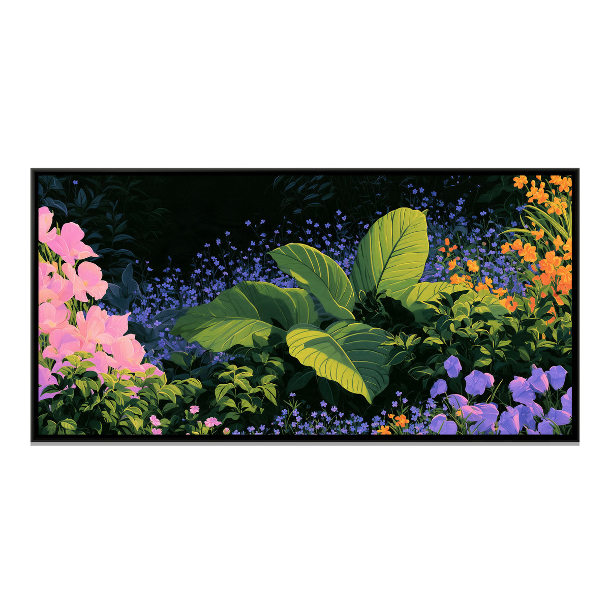 Tropical Jungle — framed canvas print, front view