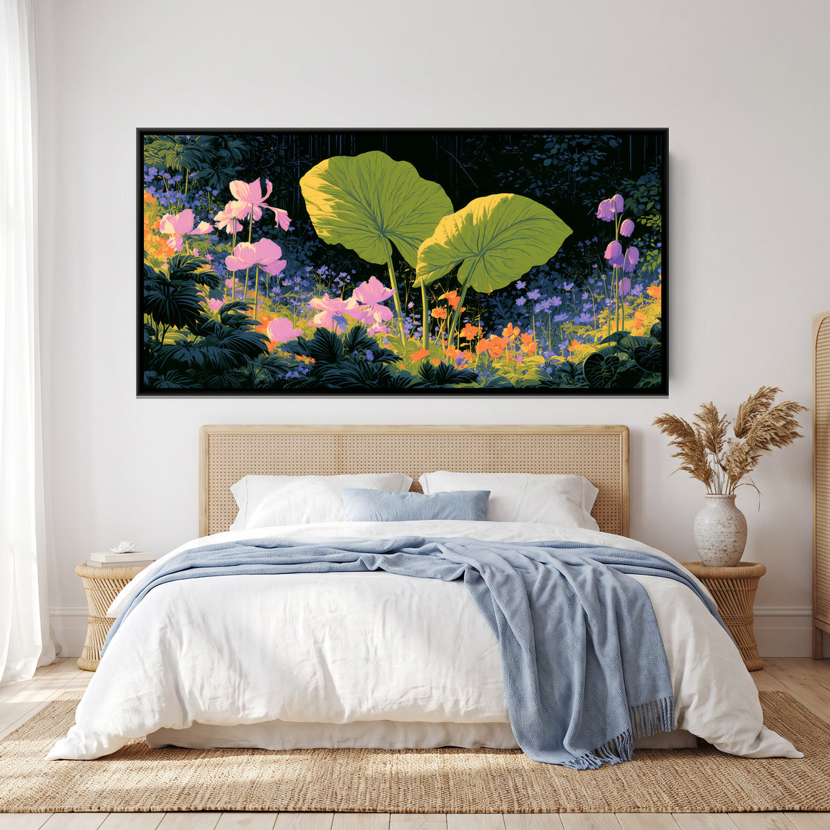 Tropical Jungle — canvas art shown in a second room setting