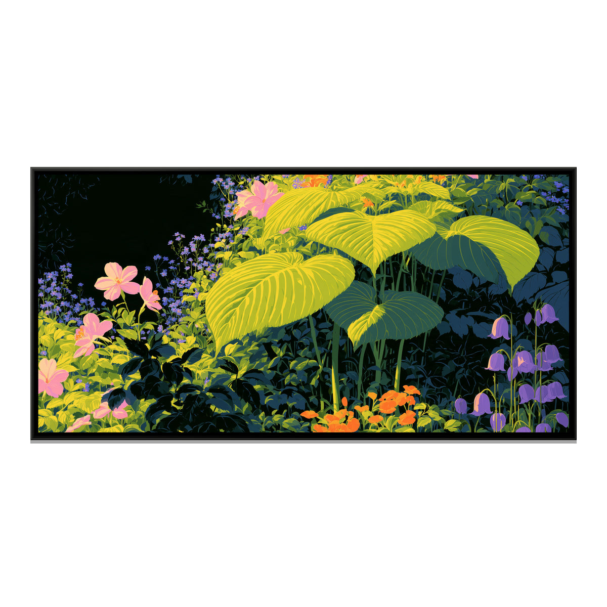 Tropical Jungle — framed canvas print, front view