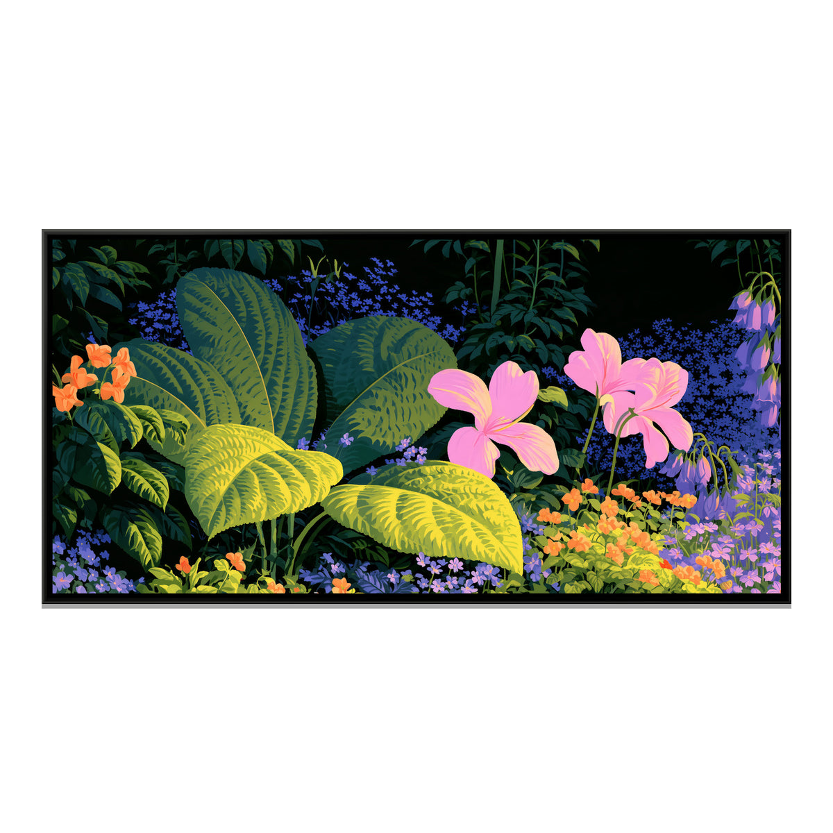 Tropical Jungle — framed canvas print, front view