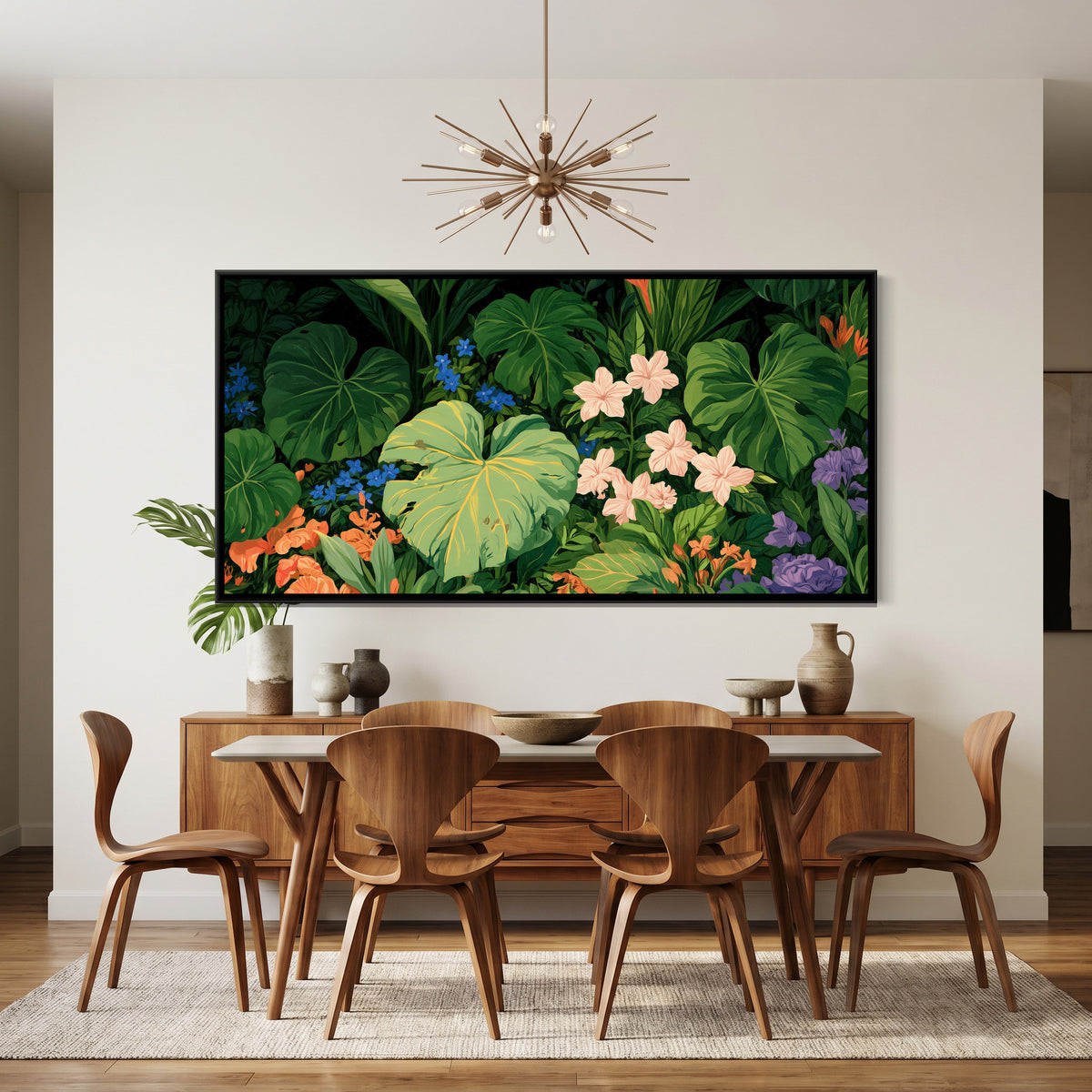 Tropical Jungle — canvas art shown in a styled room