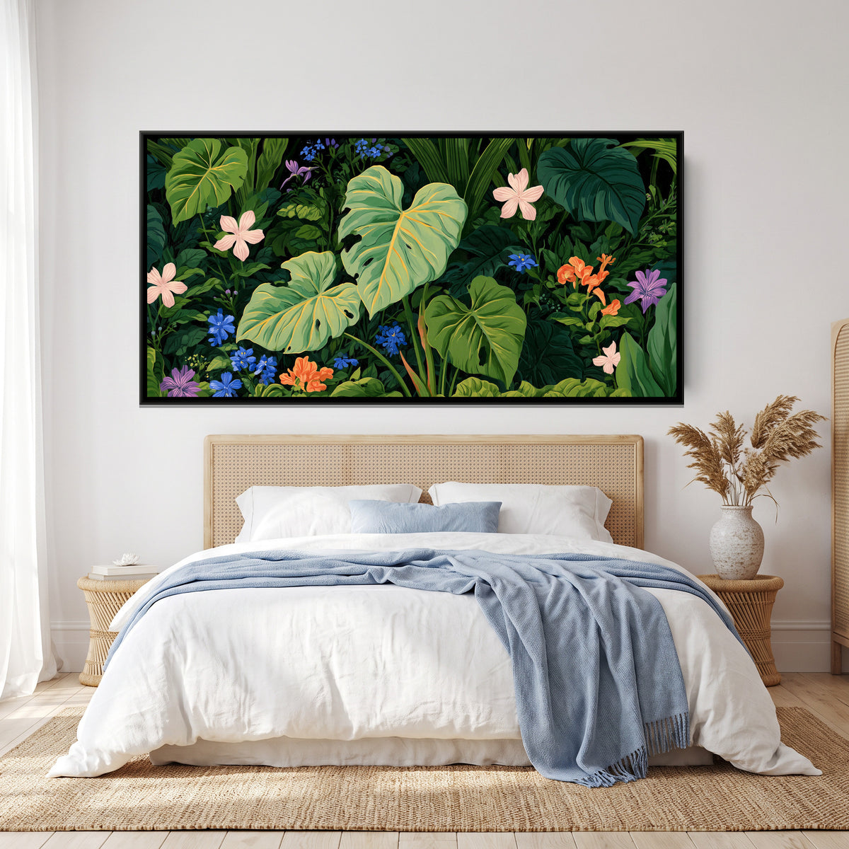 Tropical Jungle — canvas art shown in a styled room