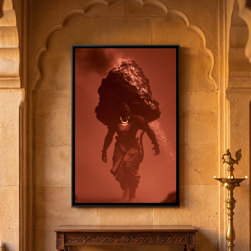 Hanuman Ji with Mountain