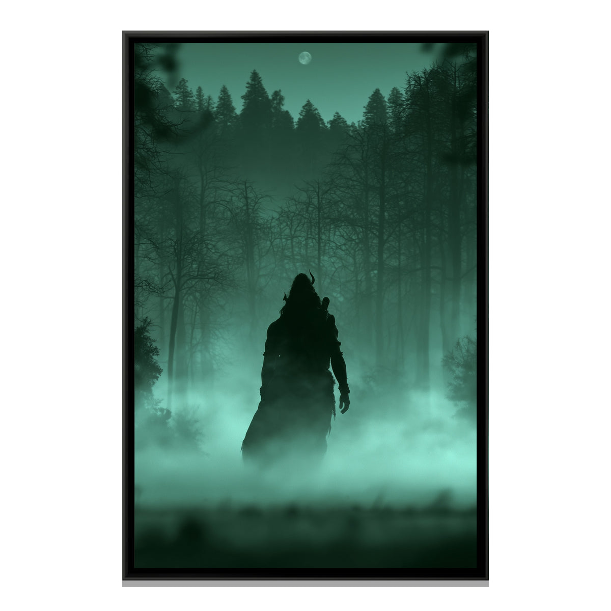 Mahadev in the Forest — framed canvas print, front view