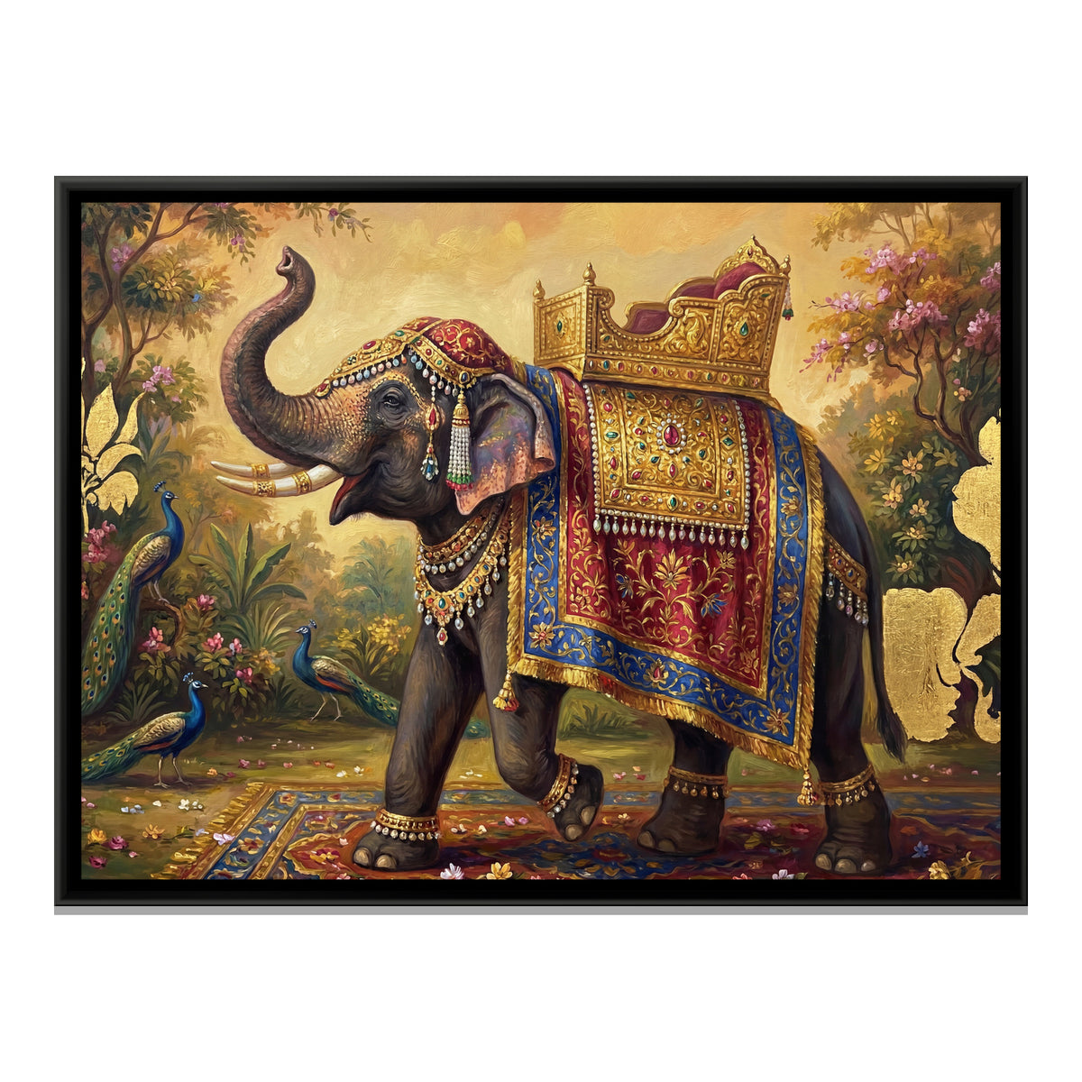 Royal Elephant — framed canvas print, front view