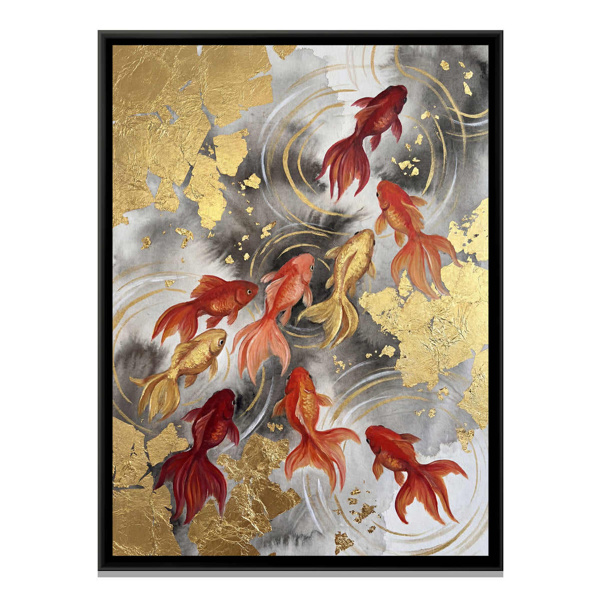 Goldfish — framed canvas print, front view
