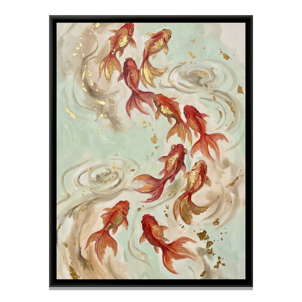 Goldfish — framed canvas print, front view