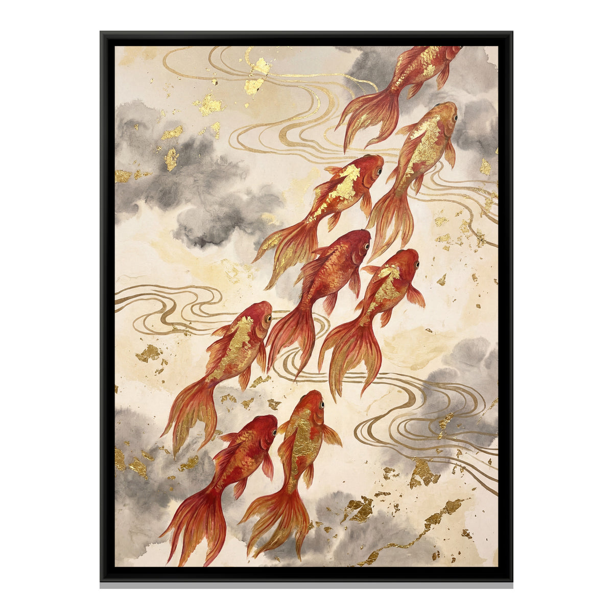 Goldfish — framed canvas print, front view