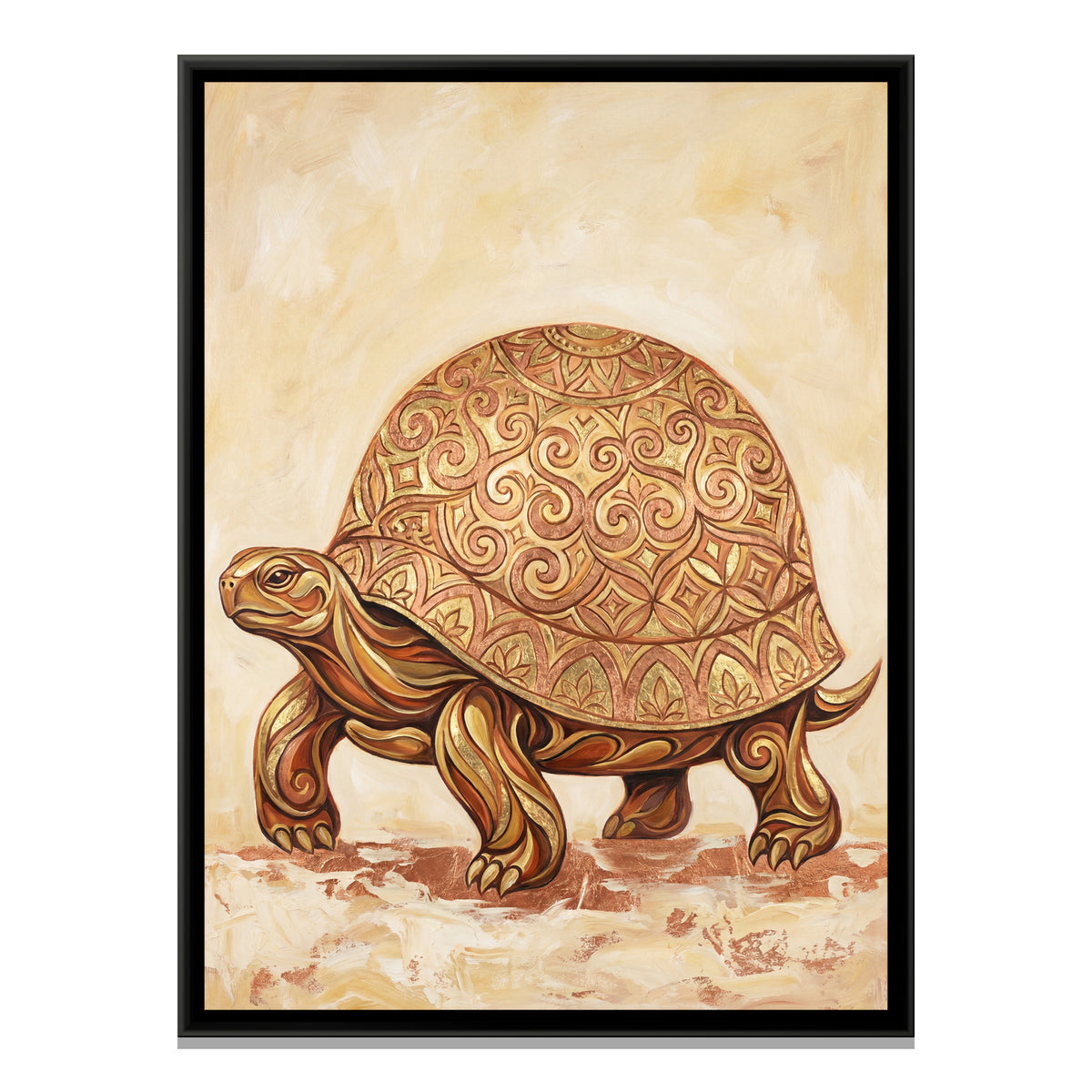 Vastu Tortoise — framed canvas print, front view