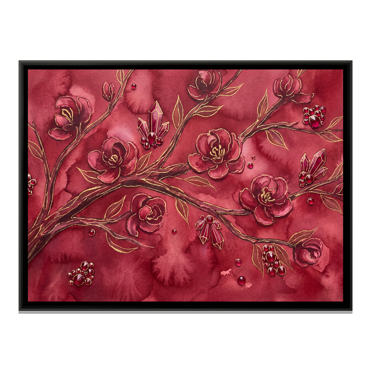Cherry Blossom — framed canvas print, front view