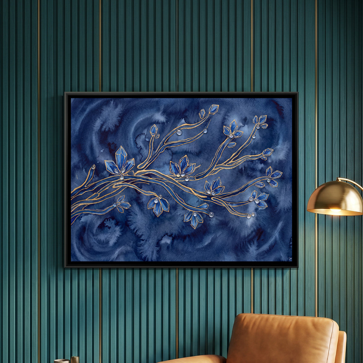 Cherry Blossom — framed canvas art hung on a wall