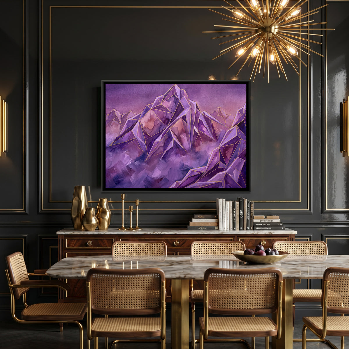 Himalayas — canvas art shown in a styled room
