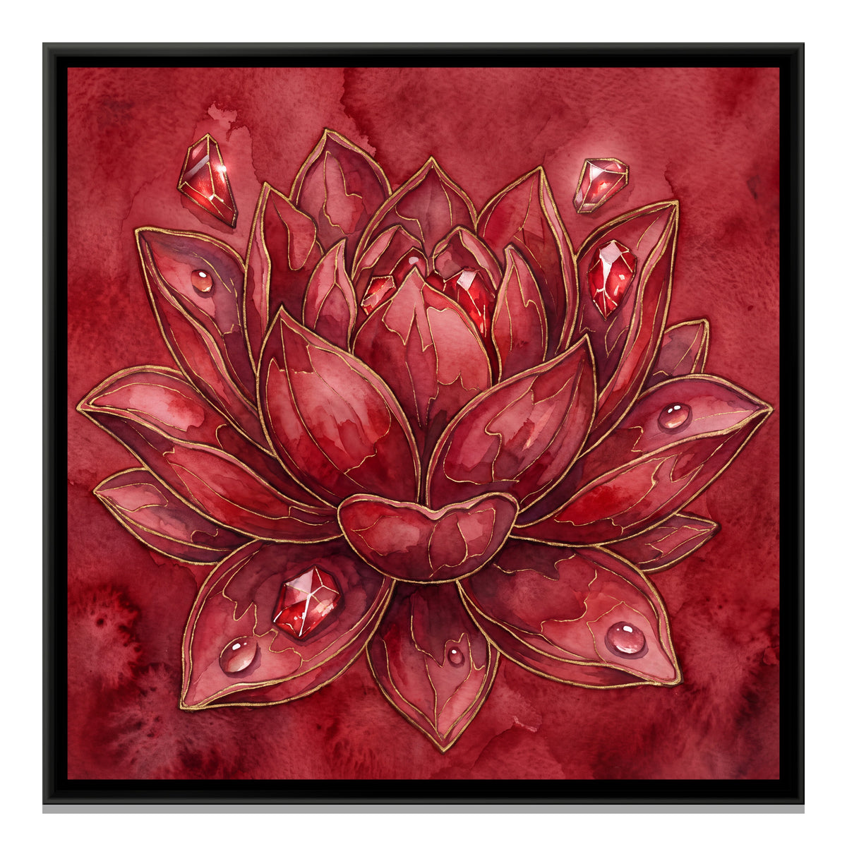 Lotus — framed canvas print, front view