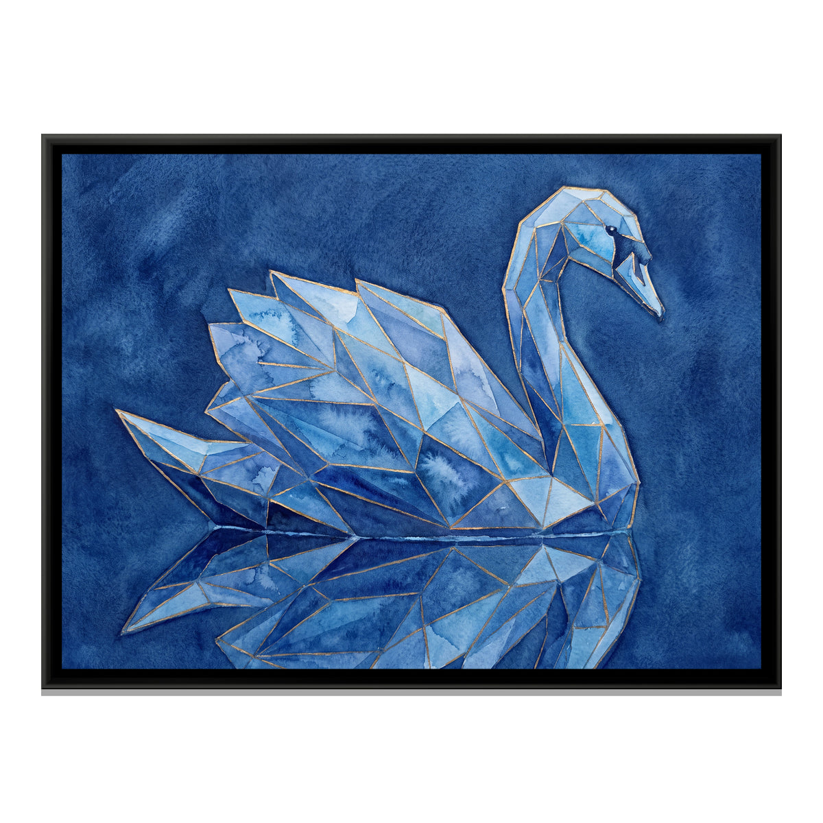 Swan — framed canvas print, front view