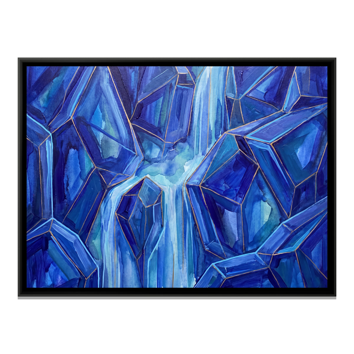 Waterfall — framed canvas print, front view