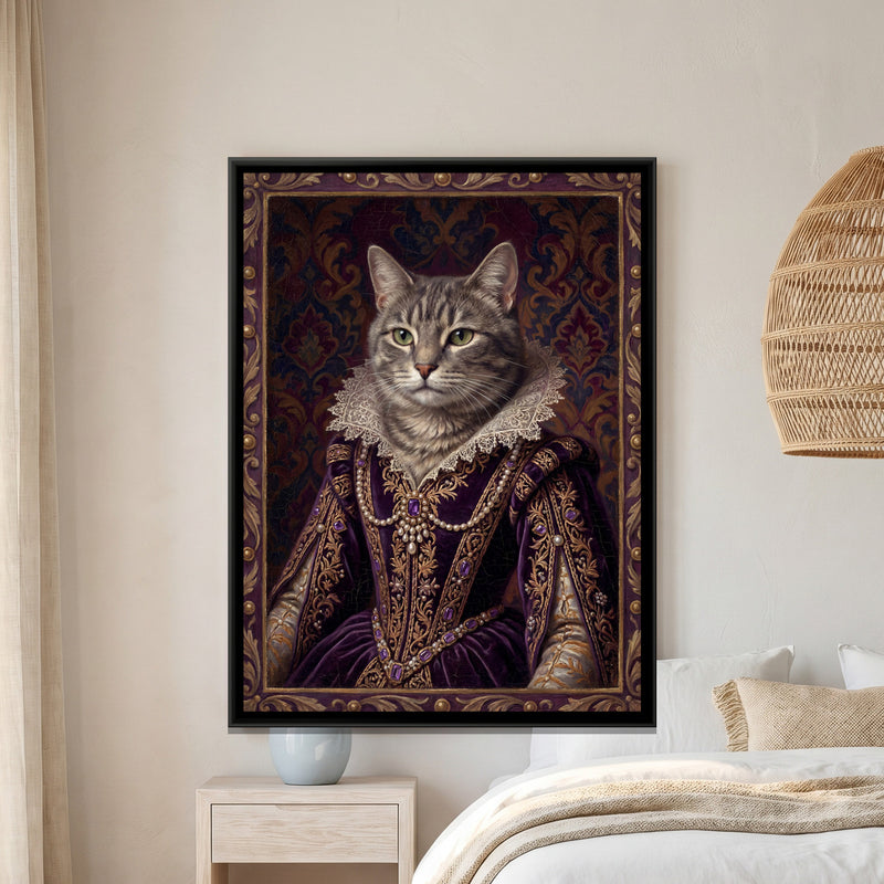 Renaissance Cat Portrait