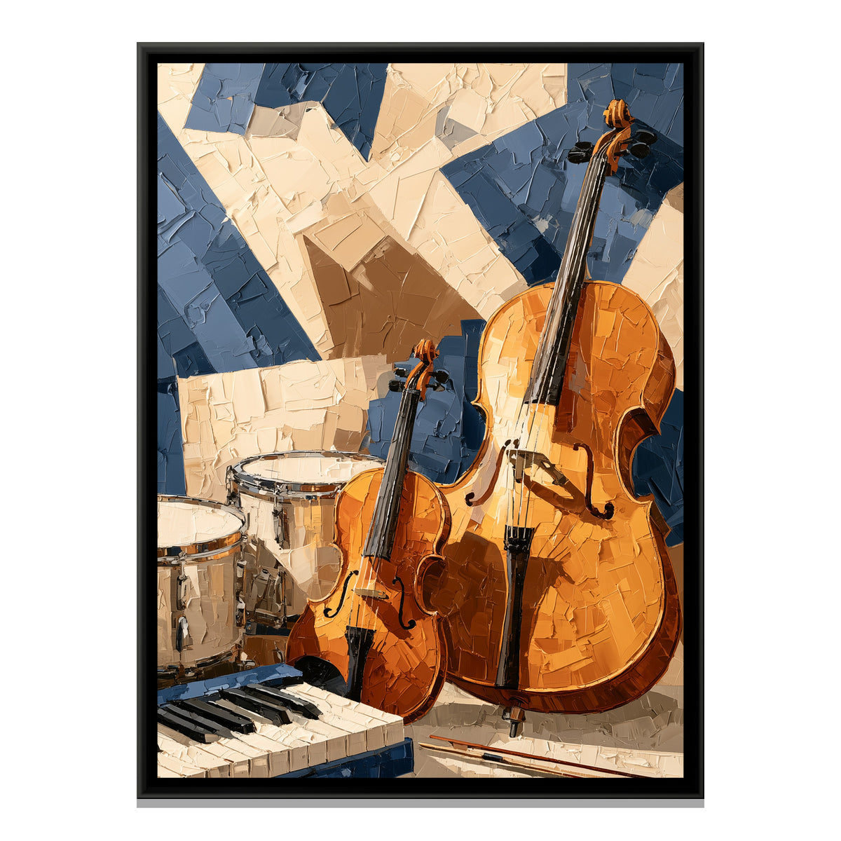 Musical Instruments — framed canvas print, front view