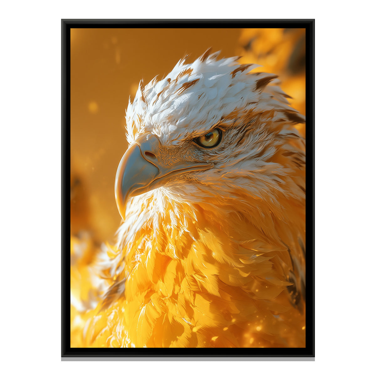 Eagle Head — framed canvas print, front view