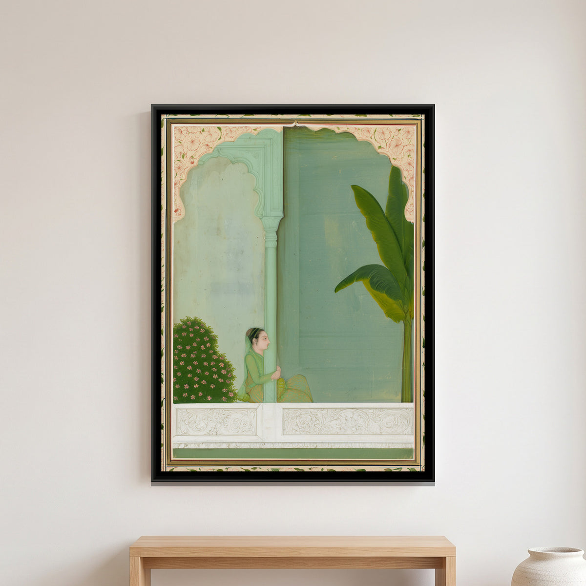 Mughal Lady — framed canvas art hung on a wall