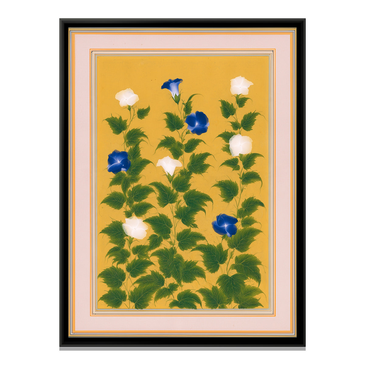 Mughal Hibiscus — framed canvas print, front view