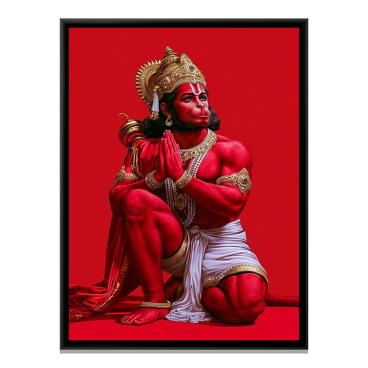 Hanuman Ji — framed canvas print, front view
