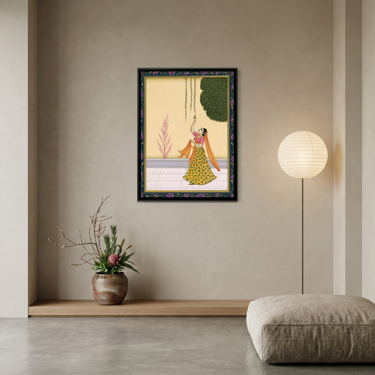 Ragini Vasanti — canvas art shown in a second room setting