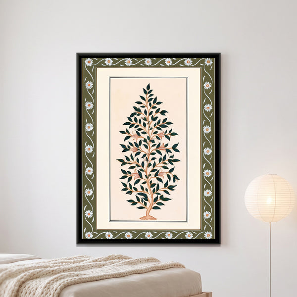 Mughal Tree — framed canvas art hung on a wall