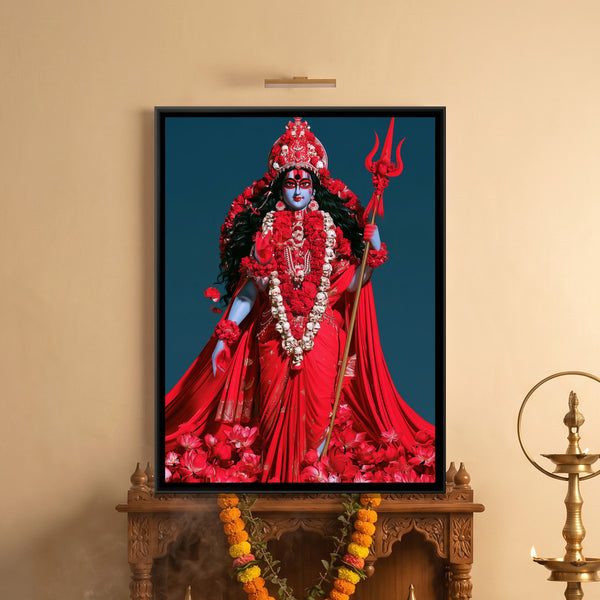 Maa Kali — framed canvas art hung on a wall