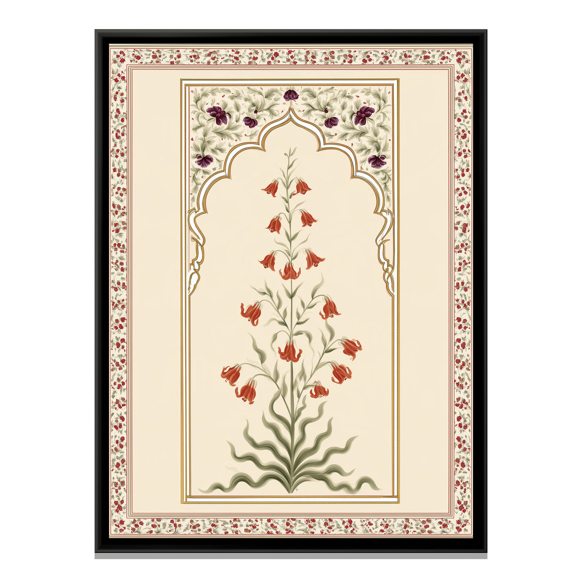 Mughal Lily — framed canvas print, front view