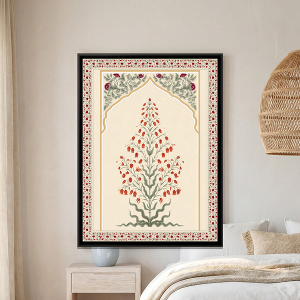 Mughal Lily — framed canvas art hung on a wall