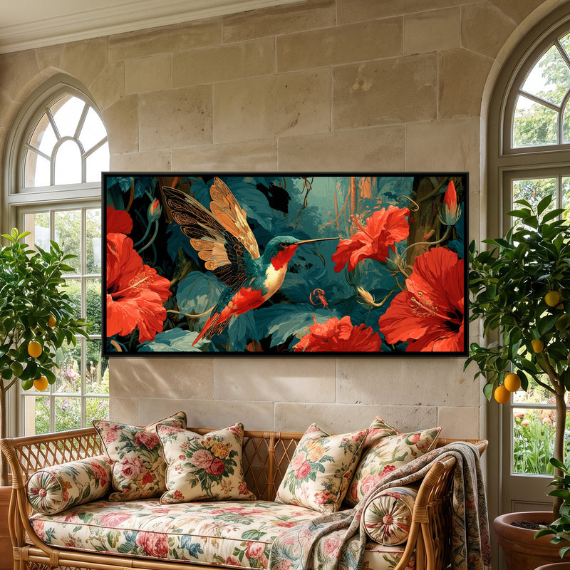 Hummingbird and Hibiscus
