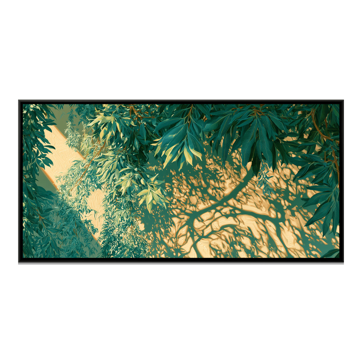 Willow Leaves — framed canvas print, front view