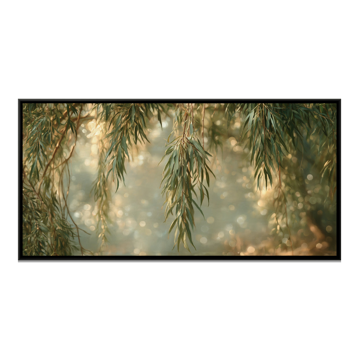 Willow Leaves — framed canvas print, front view