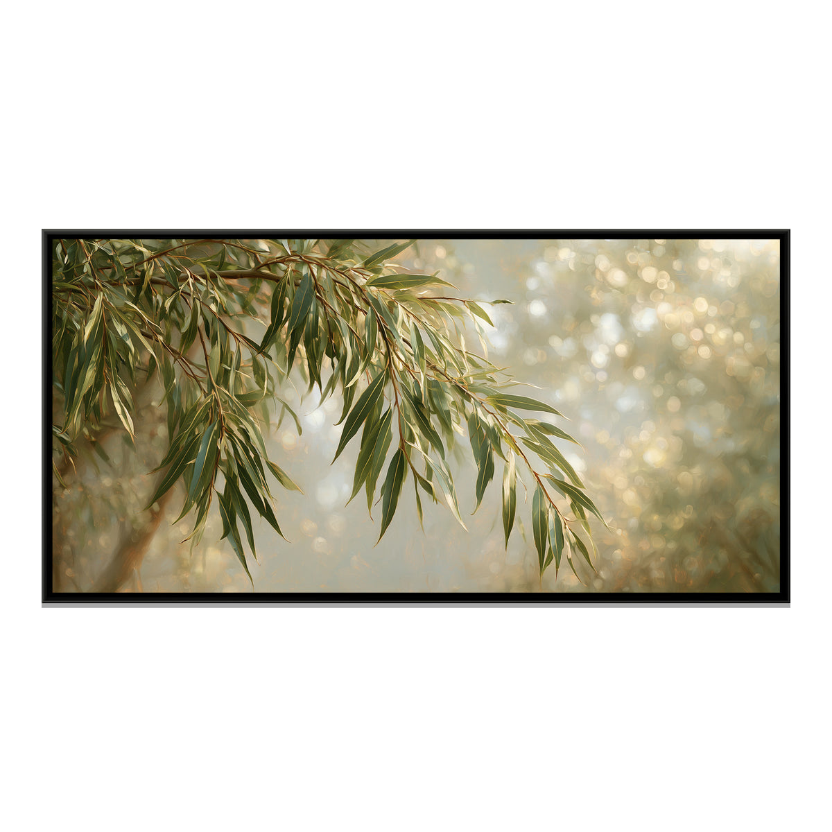 Willow Leaves — framed canvas print, front view